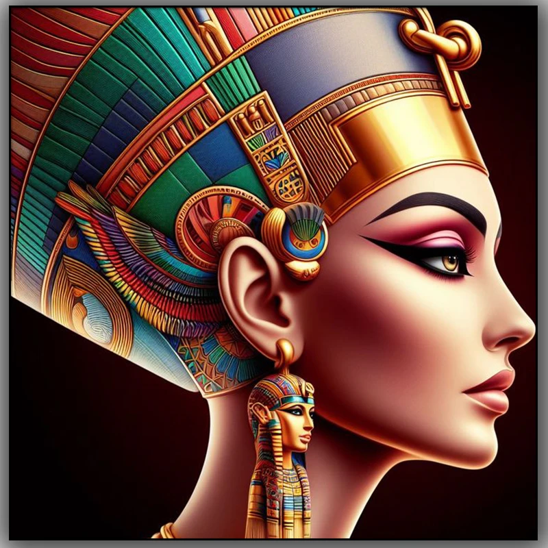 Nefertiti Egyptian Queen Ancient Egypt Diamond mosaic Full diamond painting rhinestones Diy diamond art Jewelry cross stitch Art