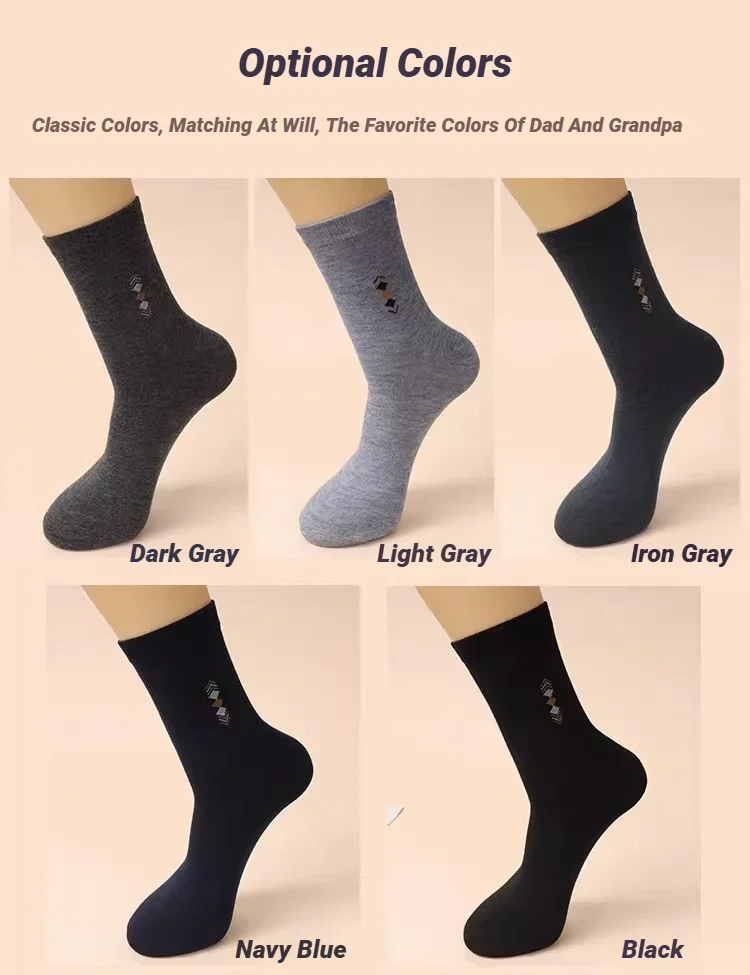 5 Paar/Lot Herrenmode-Socken für vier Jahreszeiten, Freizeit, atmungsaktiv, Deodorant, mittellang, hohe Qualität – Detail 8