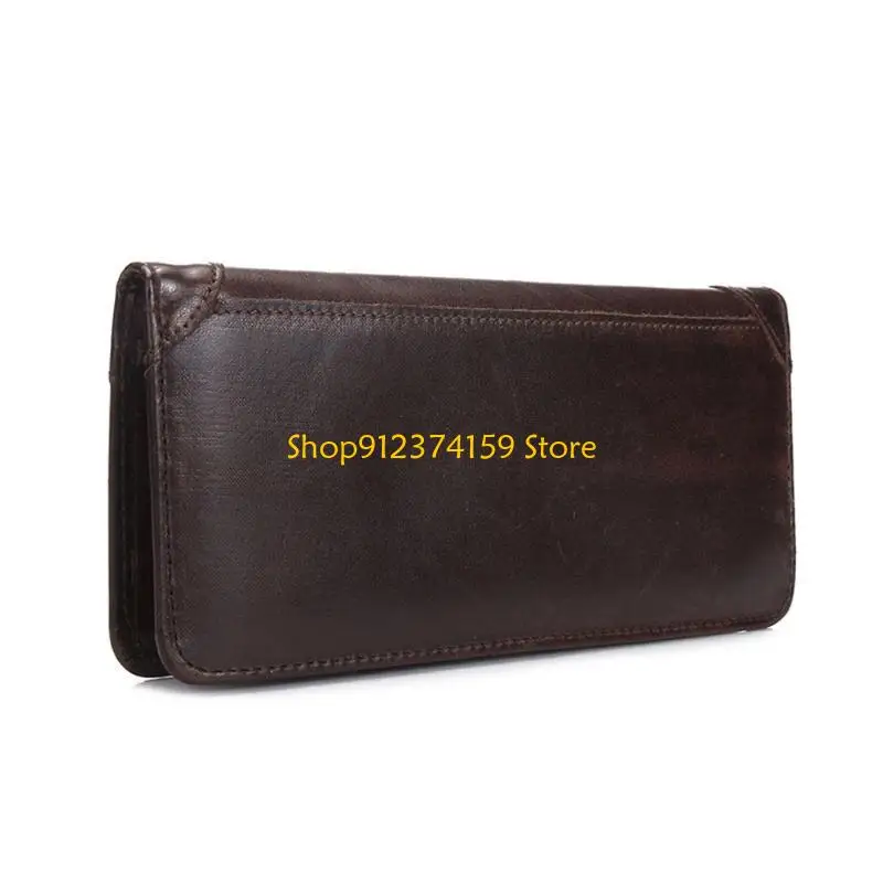 

G5AE Men's Genuine Leather Long Wallet Bifold Money Card Holder Clutch Purse Hot
