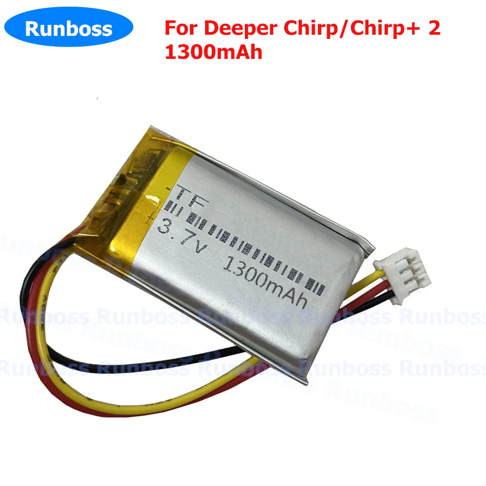 New 3.7V 1300mAh Battery For Deeper Chirp Plus 2 /Chirp+ 2 Wireless Fishfinder Sonar GPS