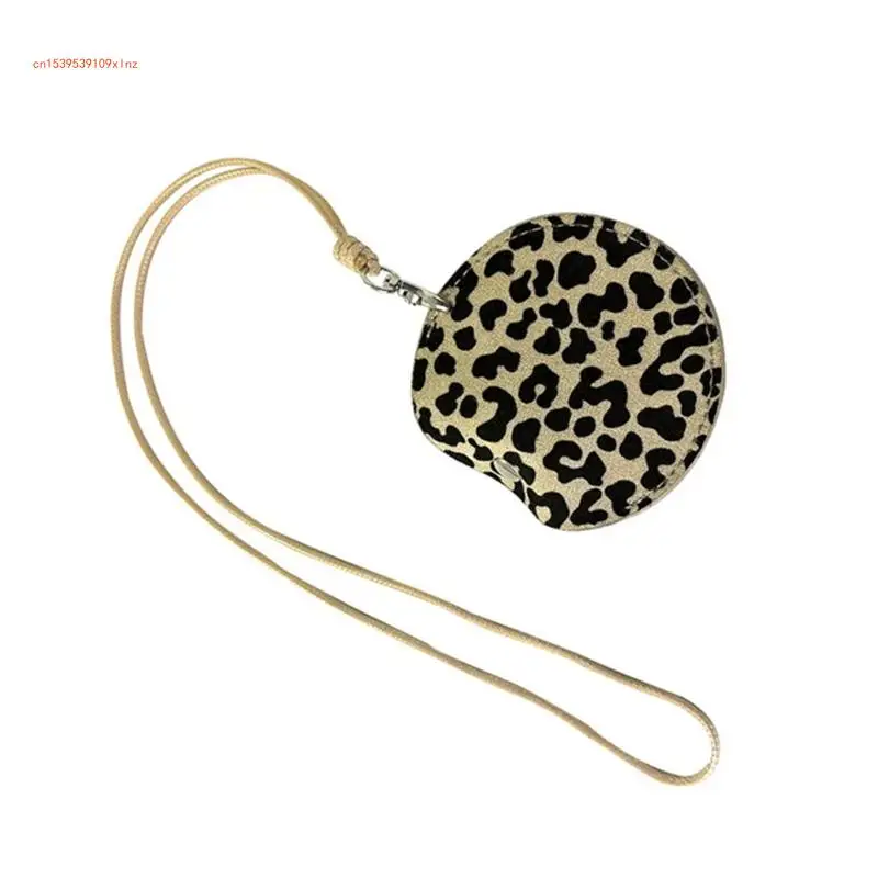 Leopard Print Small Bag Pendant Necklace for Women Unique Nekchain Accessories