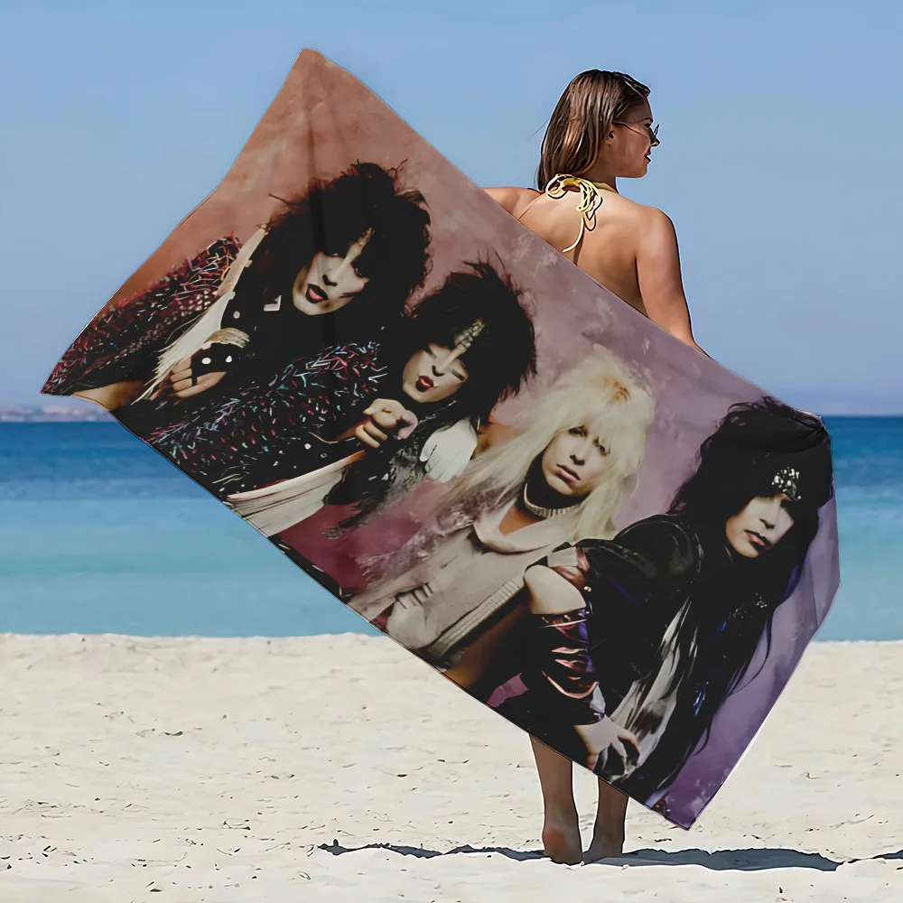 Popular Band Motley Crues-Retro Beach Towel Microfiber Sand Free Quick Dry Soft Sandproof Pool Towels Gift for Women Travel