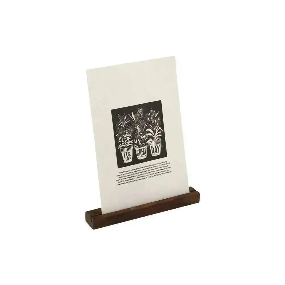 Wood Base Business Wooden Menu Holder Table Card Holder Postcard Photo Picture Display Stand