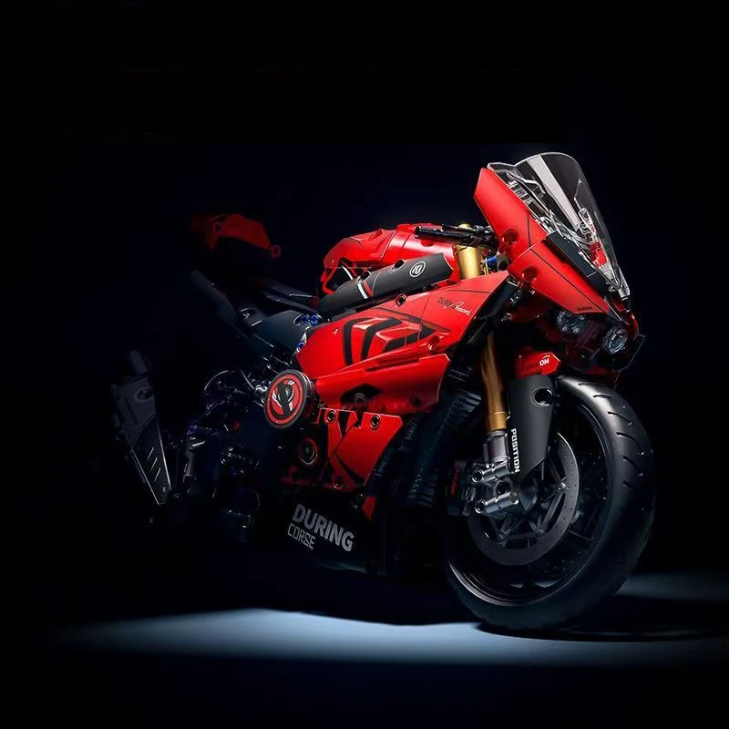 V4s Motorrad-Bausatz, Super-Rennmodell mit Ausstellungsständer, STEM-Spielzeug für Erwachsene und Jugendliche, perfekte Weihnachtsgeschenke – Detail 10