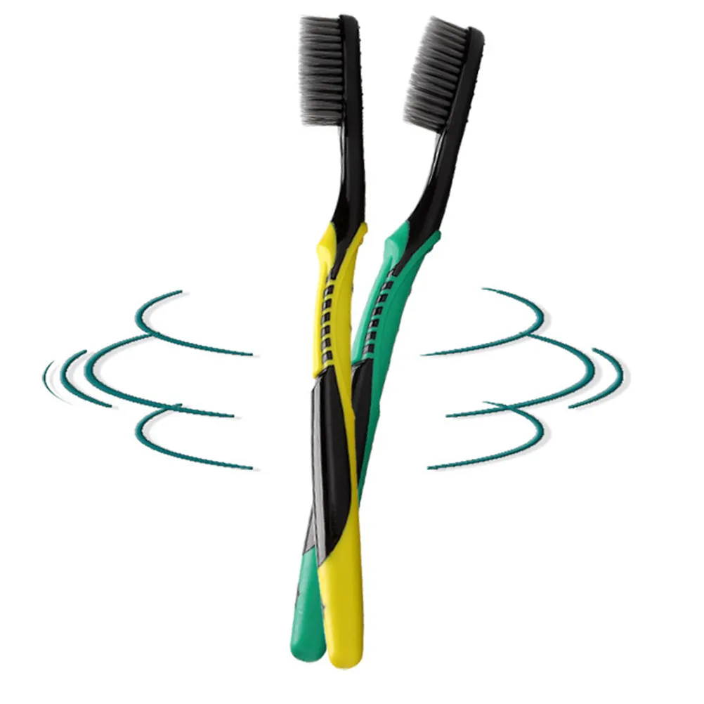 8Pcs Eco Bamboo Charcoal Toothbrush Soft Bristles Comfortable Handle Home Oral Cleaning Toothbrush PP Tooth Brush