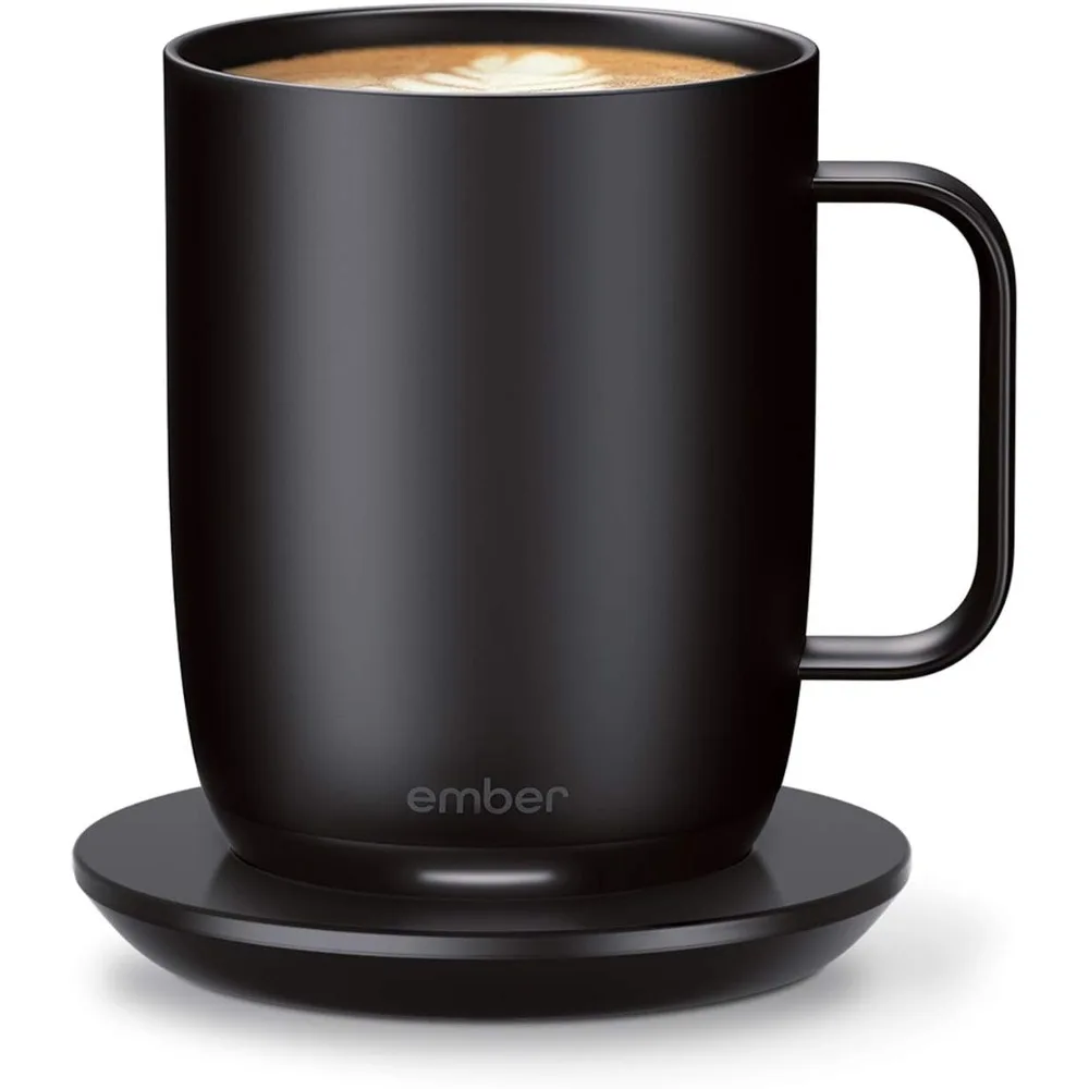 

Ember Temperature Control Smart Mug 2App-Controlled Heated Coffee Mug with 80 Min Battery Life and Improved Design, Black