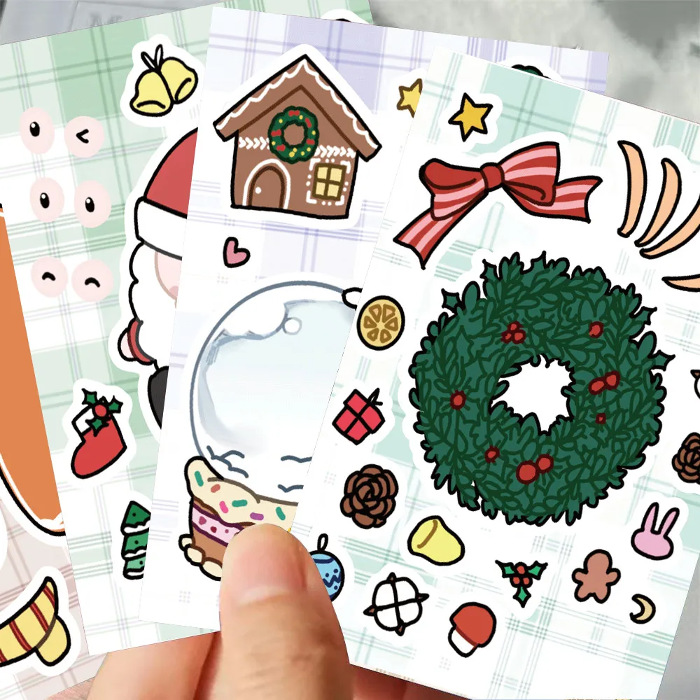 8-teilige Aufkleber mit Weihnachtsmotiv – festliche Aufkleber für Handbücher, Handyhüllen und Tassen im BulingBulingStickers Store