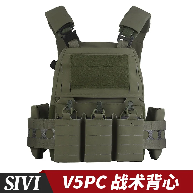 

Тактический жилет NylonV5 с тройным расширяемым подсумком, креплением MOLLE, многофункциональный, быстросъемный