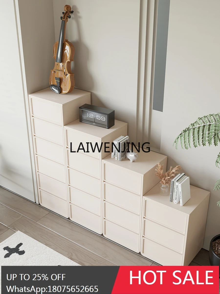 

MJY five buckets solid wood combination storage living room bedroom storage four buckets bedside cabinet