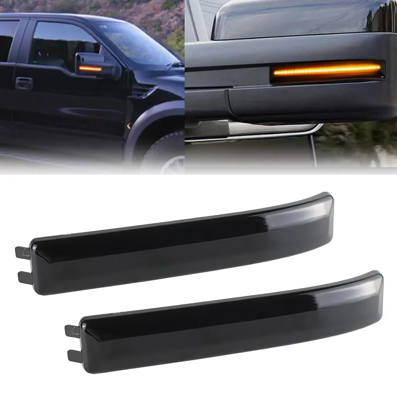 LED Dynamic Side Mirror Turn Signal Lights For Ford F150 F-150 2009-2014 SVT Raptor 2010-2014 Sequential Lamp Blinker Indicator