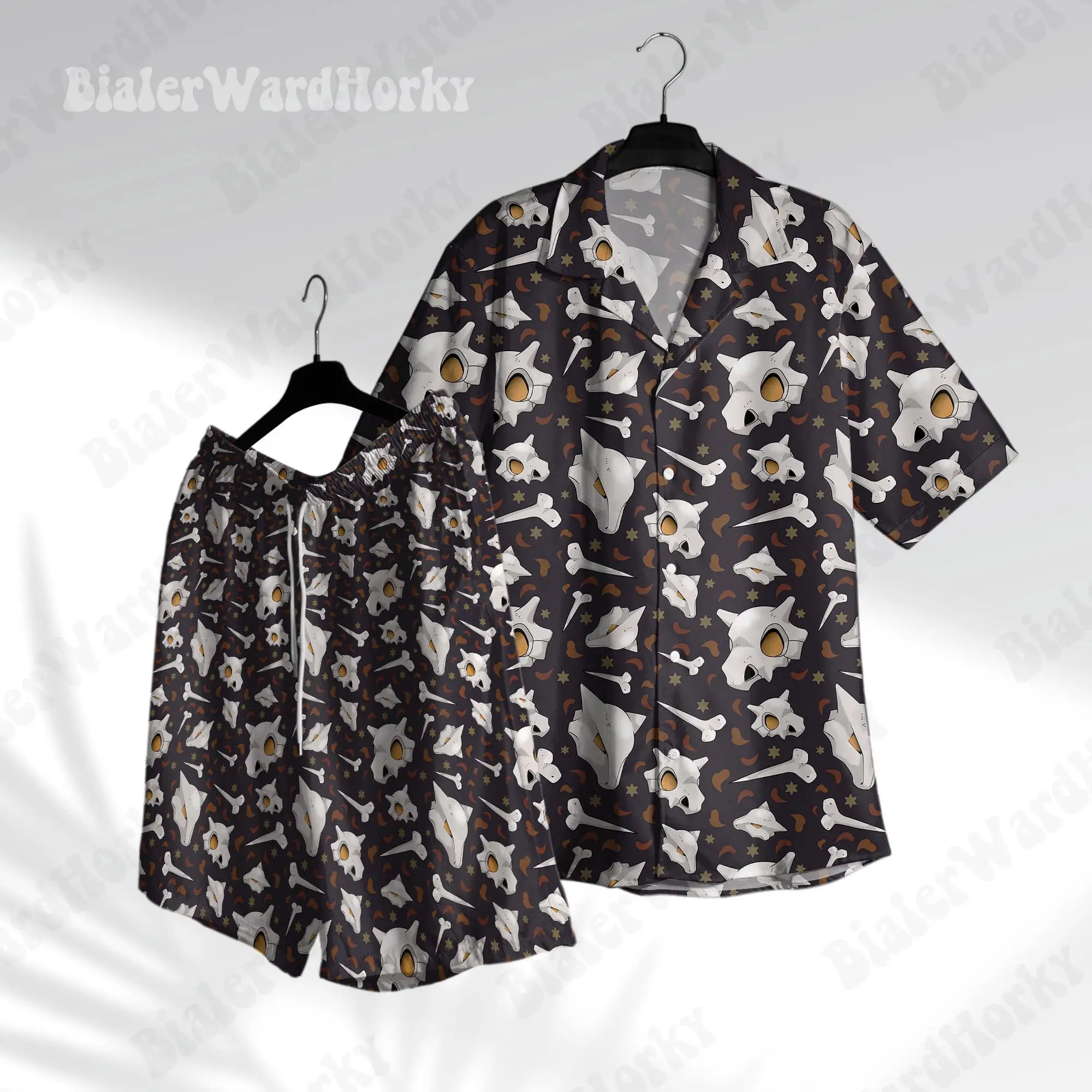Cubone Hawaiian Shirt Pokémon Anime Grafik T-Shirt Sommer Sport Freizeit Herren T-Shirt Kinderbekleidung T-Shirt Y2k Frau ﻿ – Detail 2