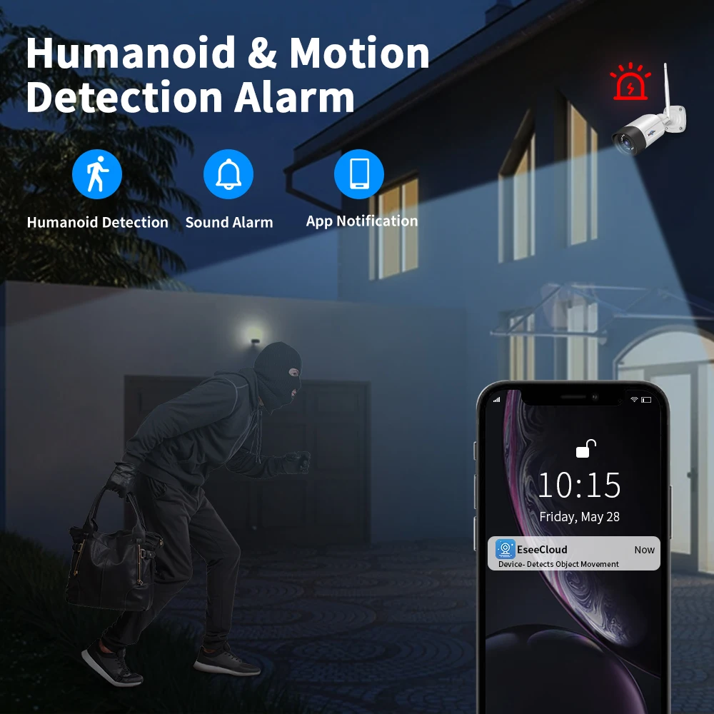 Hiseeu 16CH NVR 3/5MP WIFI IP Camera Security Kit Night Vision Human Detection 2-way Audio Outdoor CCTV Surveillance System Set image 5