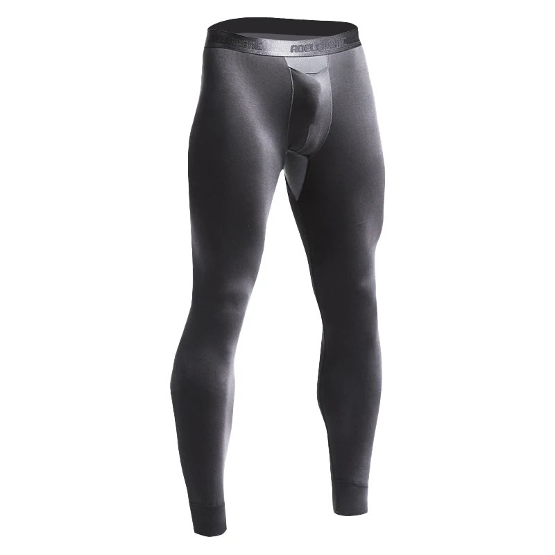 Men's thin cotton and wool pants, underpants, scrotal support, leggings, single piece, warm pants for spring, autumn and winter