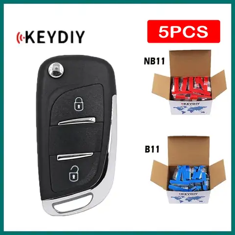 KEYDIY 범용 원격 키, KD900/KD-X2/KD 미니 키 프로그래머, NB11-2 DS 스타일 자동차 원격 키, NB11 B11, 2 버튼, 3 버튼, 5 개