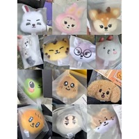 Kpop Idols Wonwoo Jeonghan Doll Keychain Cartoon Cute Filling PP Cotton Soft Short Plush Toy Pendant Keychain Mingyu Joshua Gift