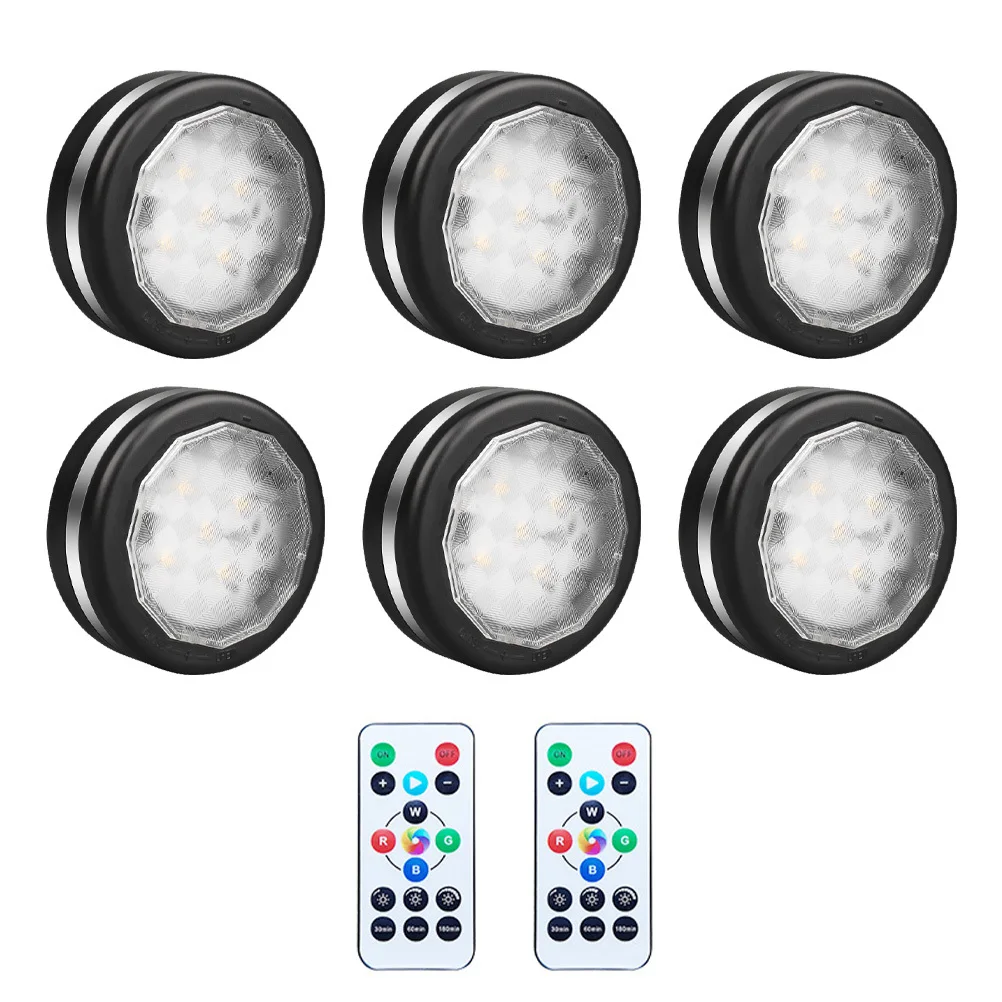 

1Set LED Cabinet Light Remote-Controlled Rgb Night Lamp Rechargeable Wireless Closet Wardrobe Decorative Light