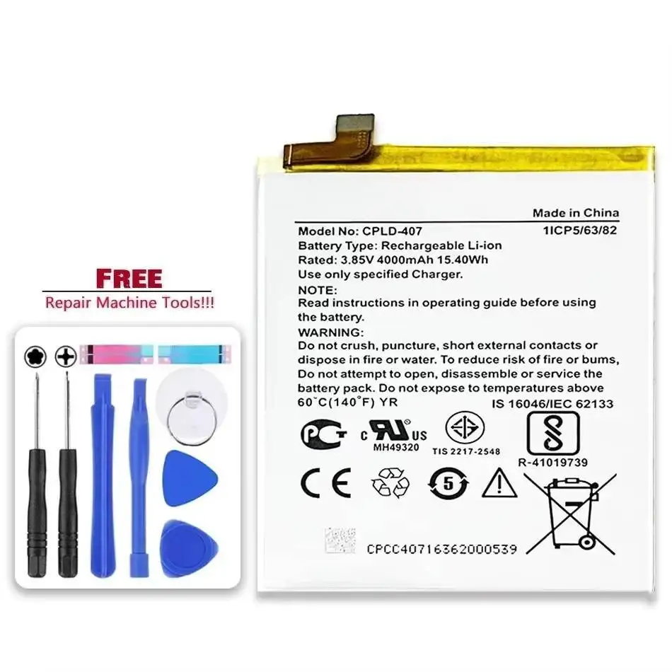 

Reliable Power Cpld-407 4000Mah For Coolpad Cool 1 Play 6 Cor-I0 Vcr-A0 Mobile Phone Battery Durable