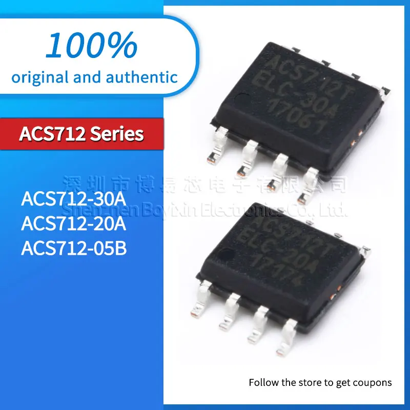 Original genuine ACS712ELCTR-05B-T ACS712ELCTR-30A-T ACS712ELCTR-20A-T package SOIC-8