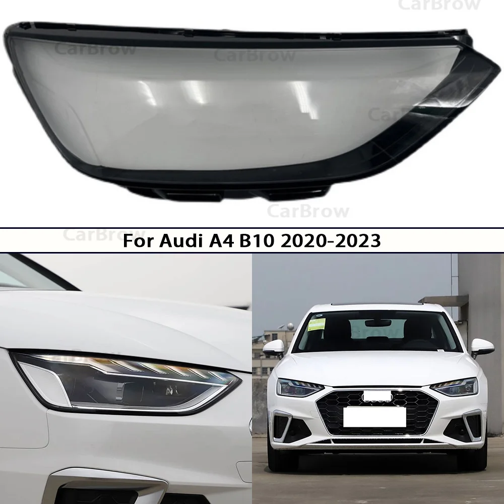 

Прозрачный абажур из плексигласа для Audi A4 S4 RS4 B10 2020 2021, автомобильные аксессуары, прозрачная крышка объектива фар