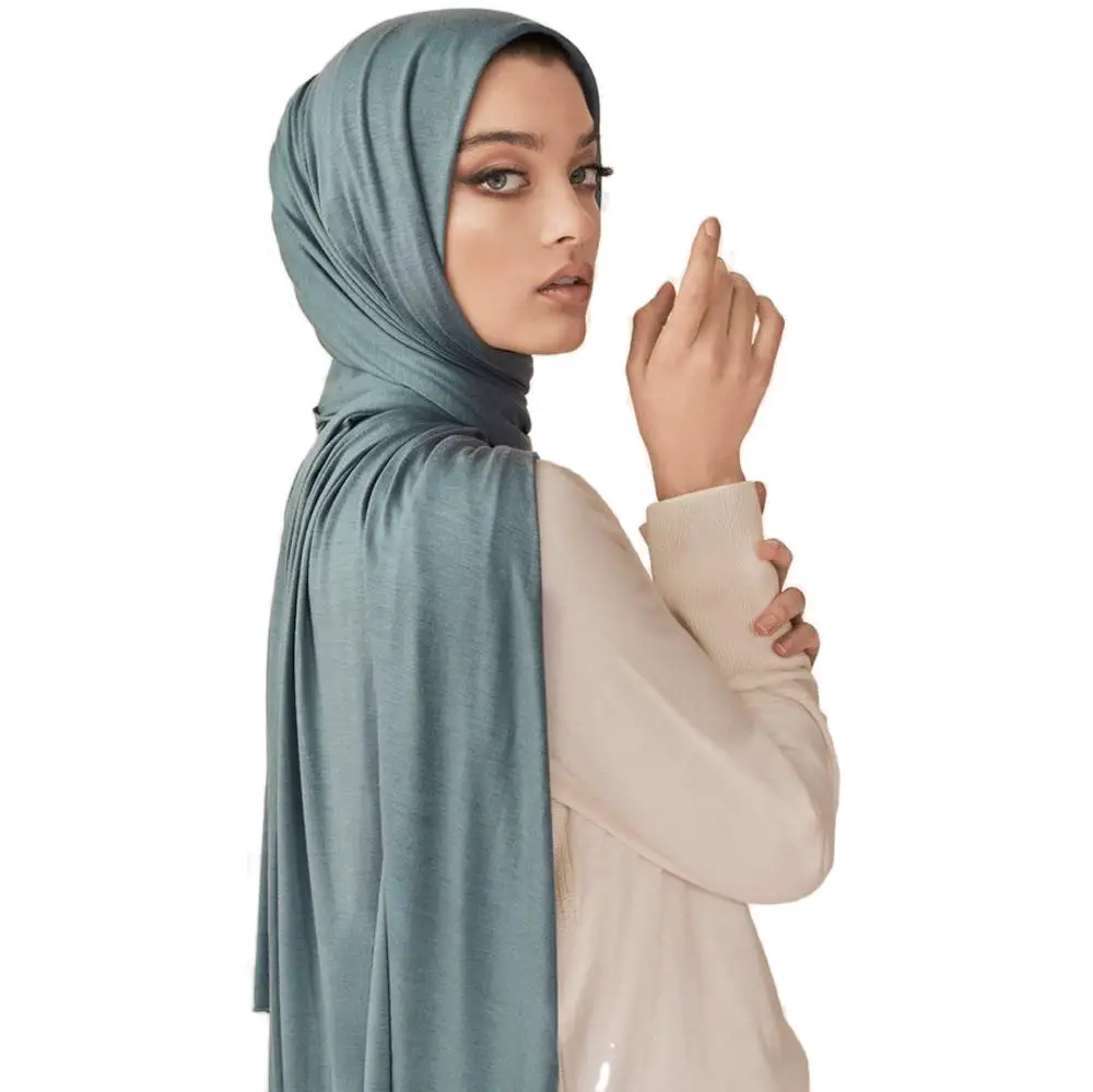 Fashion Scarf Wholesale Modal Cotton Jersey Hijab Muslim Women Instant Hijab Stretchy Shawl