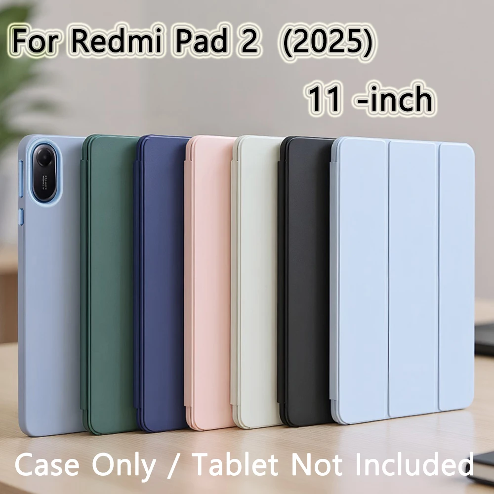 

Силиконовый чехол для Redmi Pad 2 2025 11 дюймов, легкий защитный чехол с функцией подставки и функцией автоматического сна/пробуждения