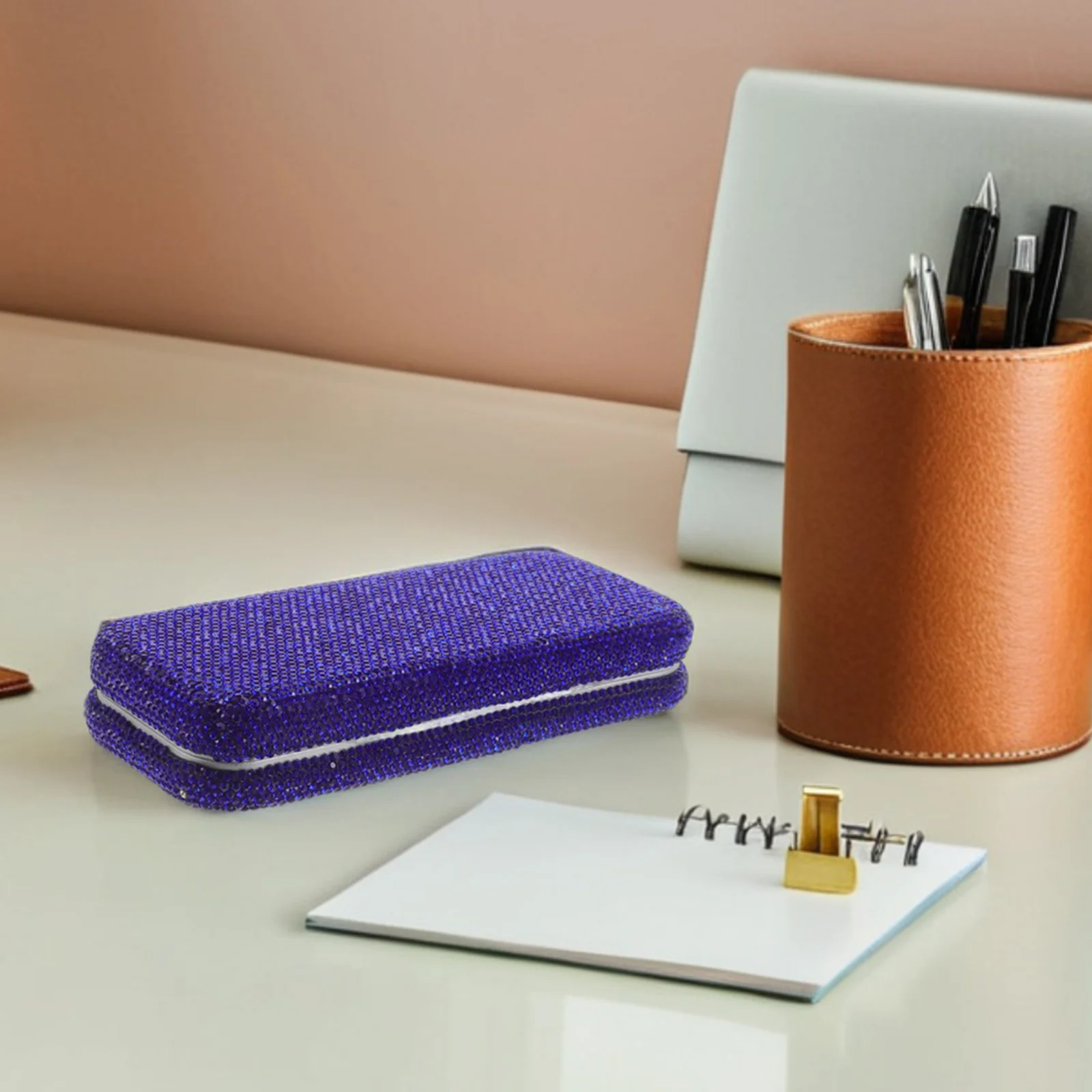 

Car Glasses Case 6.68X2.95X1.34In Sparkly Rhinestone Hard Eyeglass Box Shockproof Travel Sunglasses Holder For Women