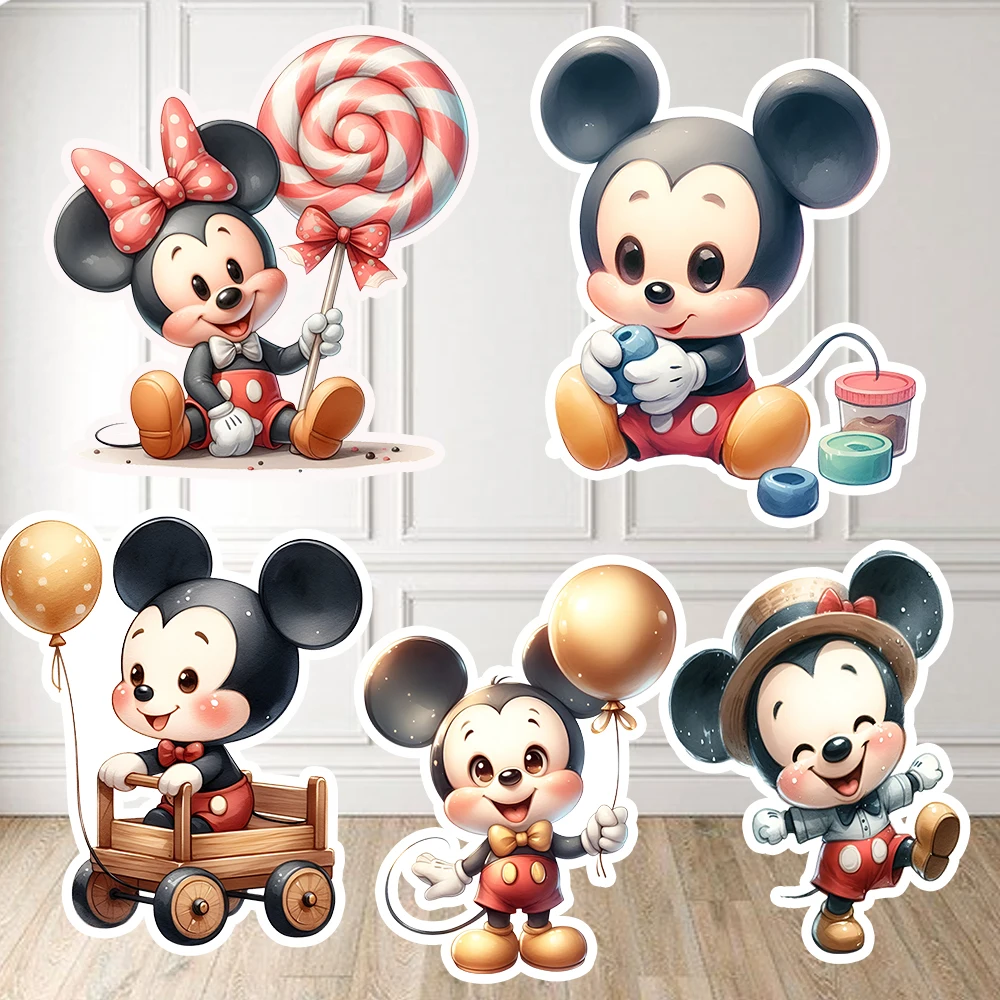 ديزني لطيف الطفل ميكي ماوس قطع ديكور كبير الدعامة استحمام الطفل حفلة عيد ميلاد الوقوف الدعائم رغوة مجلس لوازم الحفلات