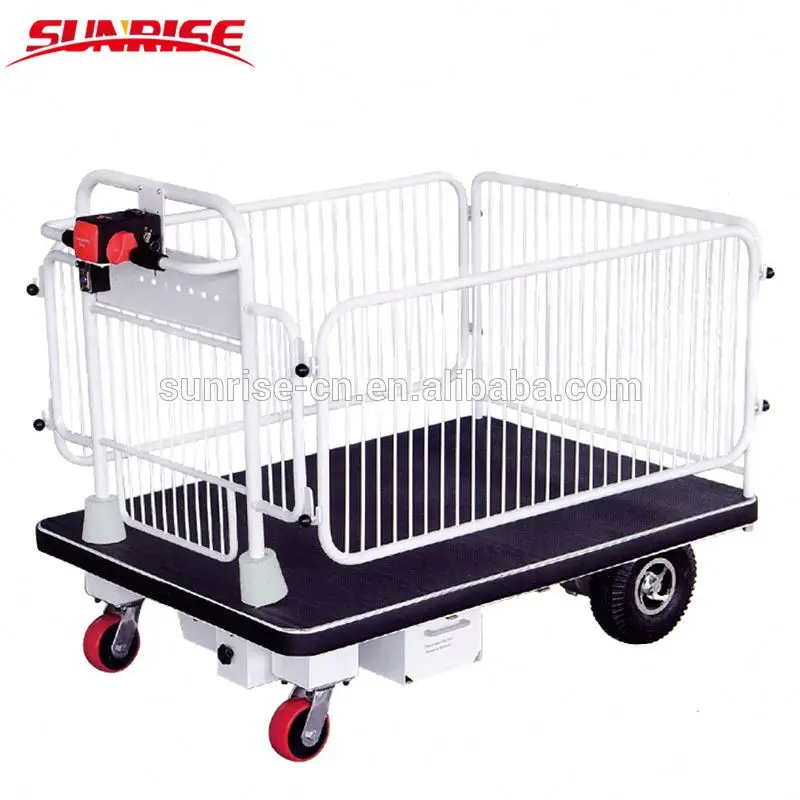 High Efficient Portable 400kg Load Capacity Hand Trolley Electric Hand Cart Truck for Warehouse Use