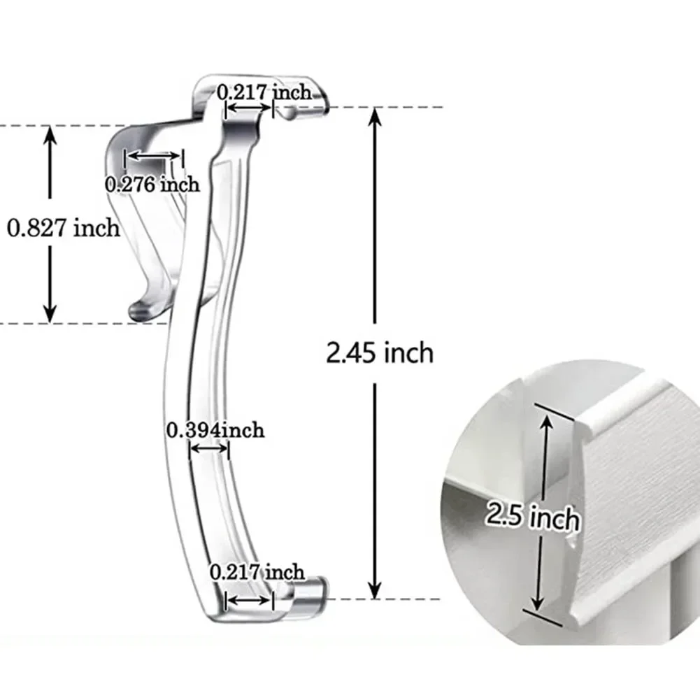 Clear Plastic Curtain Baffle Valance Clipes, Acessórios Cortina resistente, Melhoria Home Hardware, 2.5in Comprimento