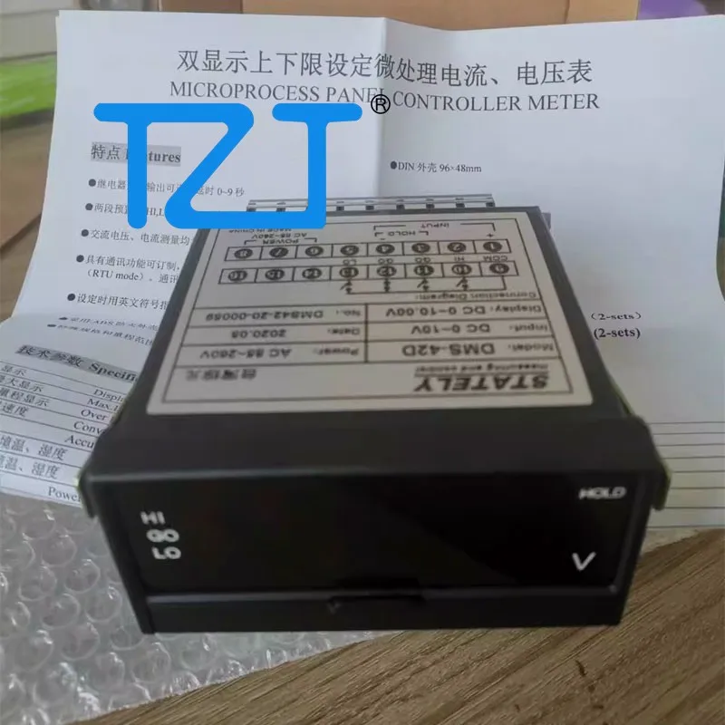 TZT STATELY DMS-42A TRMS AC Voltage Current Meter/DMS-42D DC Volt Amp Mete Voltmeter Ammeter Microprocess Panel Controller Meter