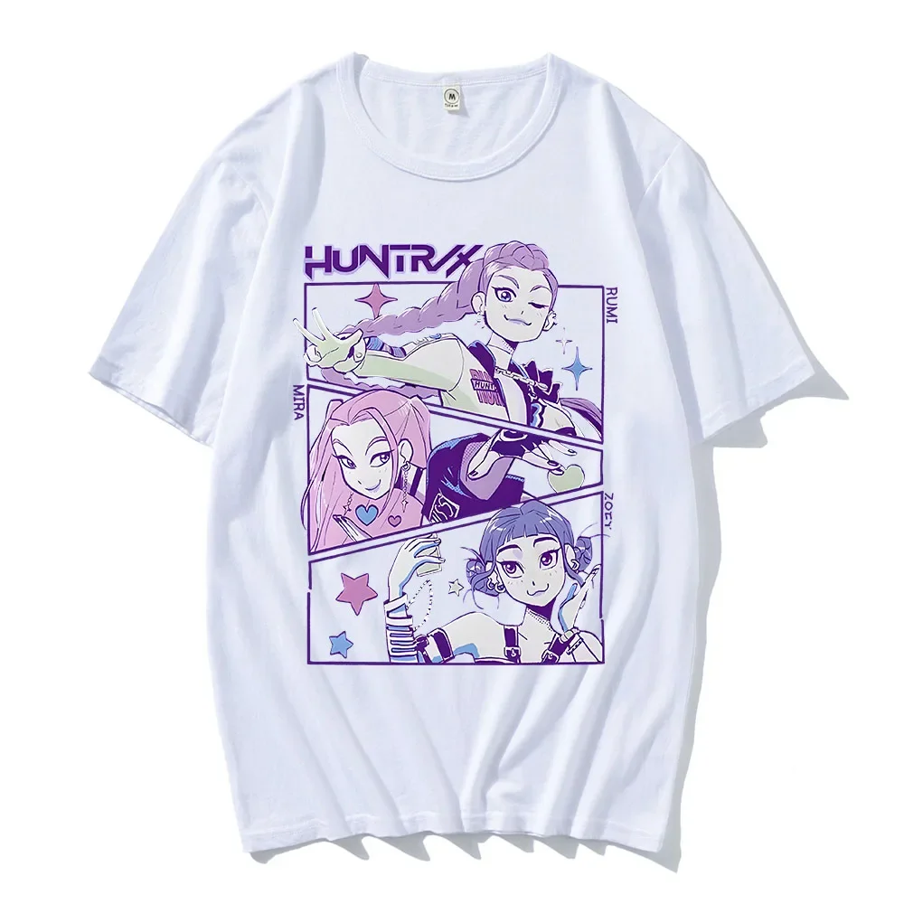 

Demon Hunter T-shirt Women Summer Short Sleeve Crew Neck T-shirt 2025 Fashion Movie T-shirt Women Casual Streetwear Y2K