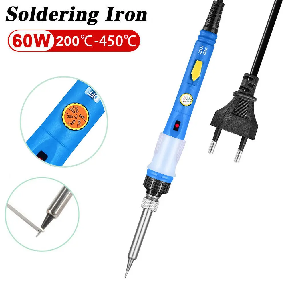 Soldering Iron 60W Adjustable Temperature Electric Solder Iron Rework Station Mini Handle Heat Pencil Welding Repair Tools