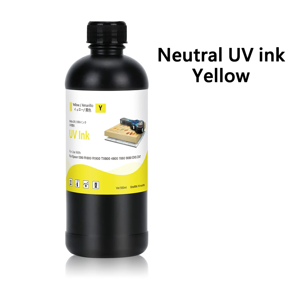 Winnerjet 500ML UV-inkt voor DX5 DX6 DX7 TX800 XP600 printkop voor Epson 1390 L800 L1800 R1800 printerinkt voor alle UV-printers