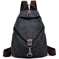 Fashion Canvas Backpack Luxury Women's Designer Brand Knapsack Large Capacity Multifunctional Schoolbag Youth Girls Travel Bag