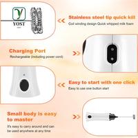 YOST-Handheld Electric Coffee Mixer Frother Automatic Milk Beverage Foamer Cream Whisk Cooking Stirrer Egg Beater With Cover