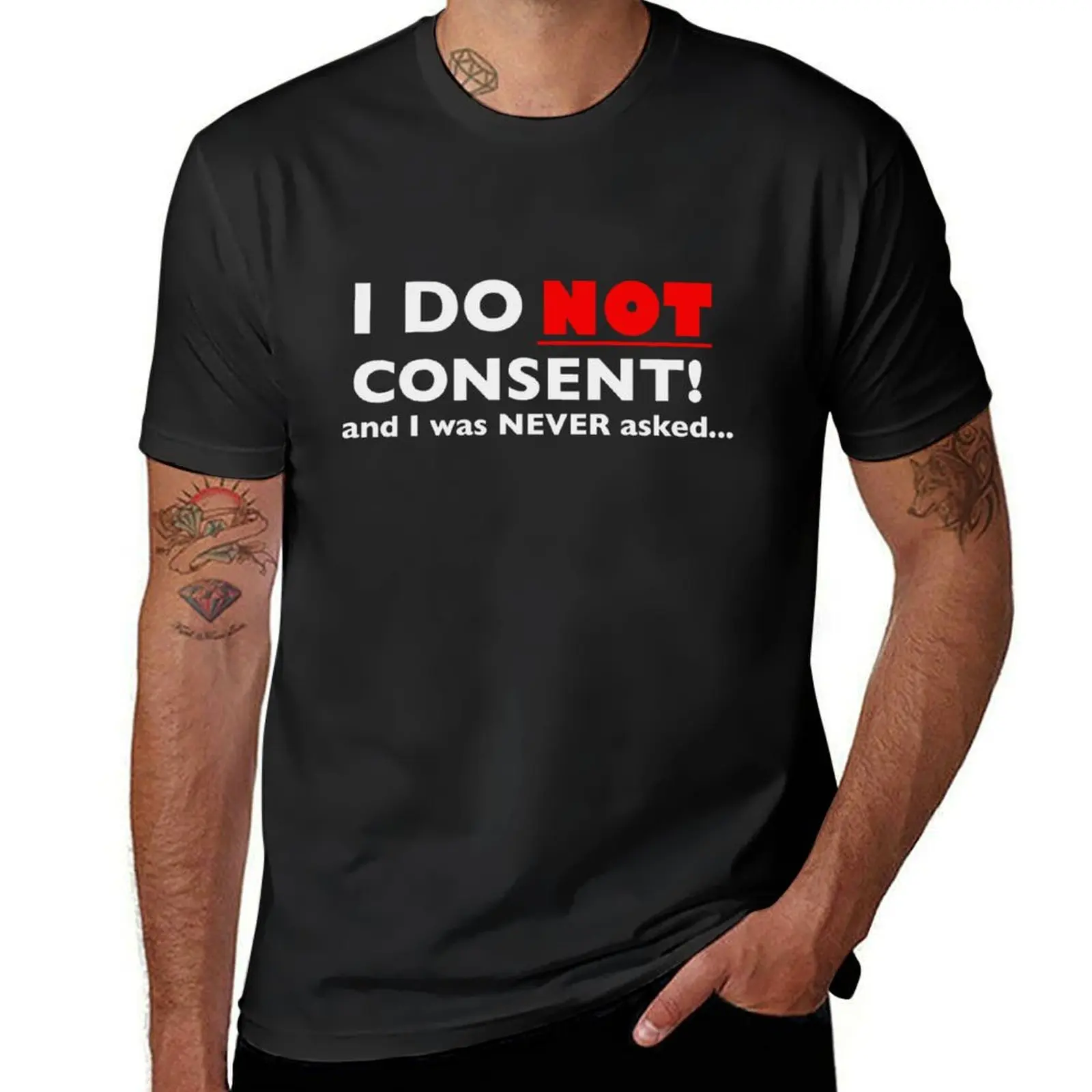 I do NOT consent T-Shirt graphics aesthetic clothes tops sweat mens graphic t-shirts pack