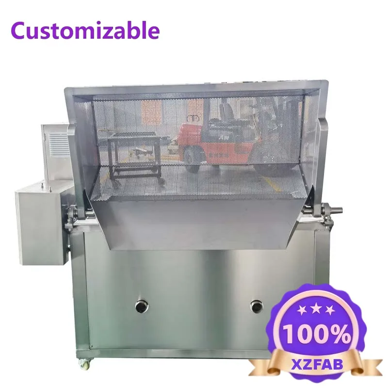 Factory Direct 2026 Industrial 100kg/h Automatic Deep Fryer for Snack Food French Fries Potato Chips Groundnut Frying Machine Co
