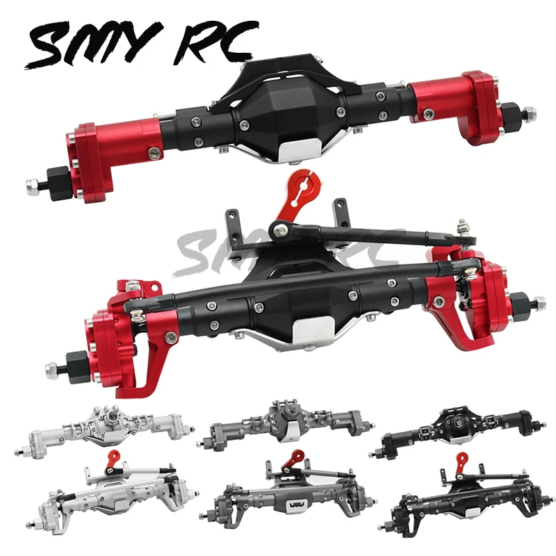 

Front and Rear Portal Axle CNC Aluminum Alloy Anodized for 1/10 RC Rock Crawler Axial SCX10 II Spiral Gear 90046 90047 D90 RC4WD
