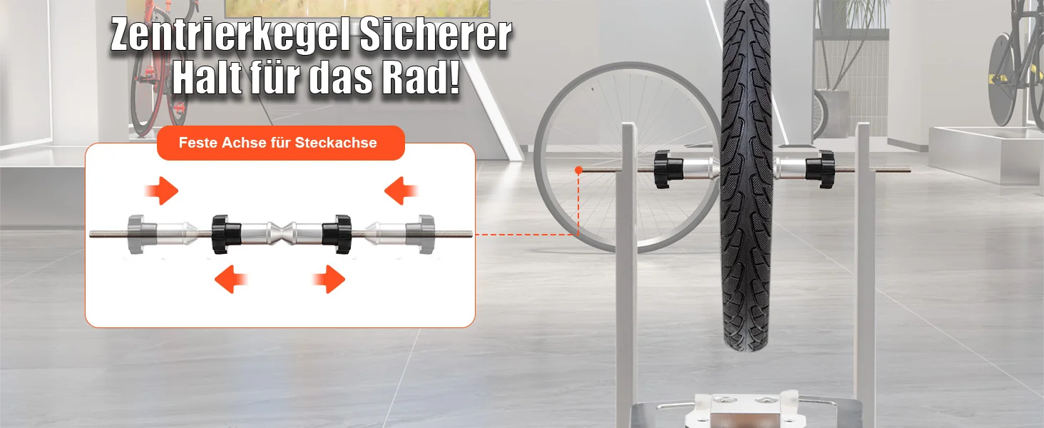 Fahrrad-Laufradsatz-Ausrichtetisch: Reparatur- und Ausrichtewerkzeug-Set für Fahrräder – Detail 4