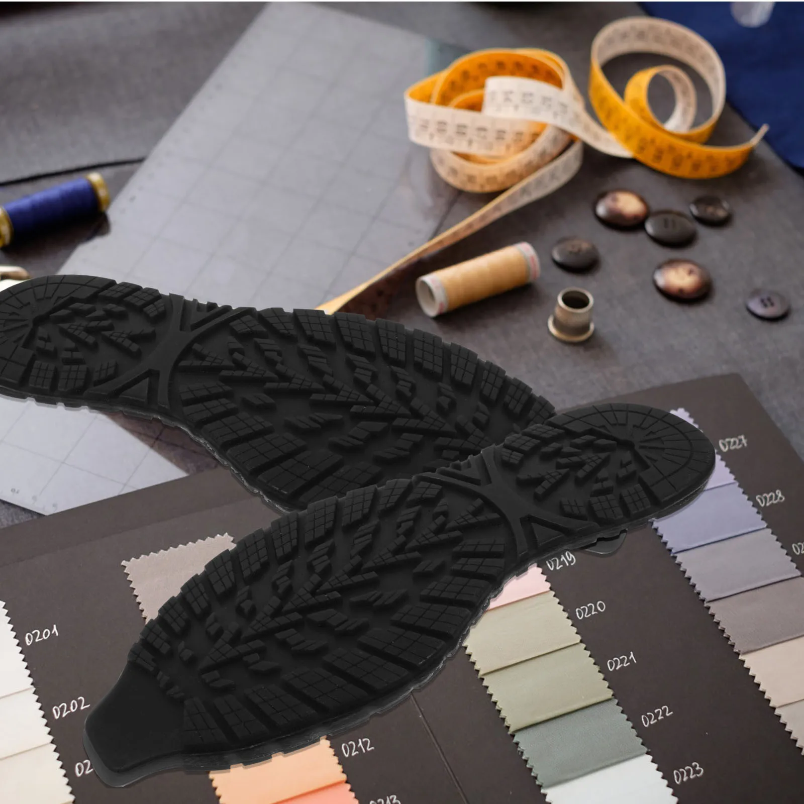 

1pcs 1 Pair Rubber Shoe Sole Repair Patch Cuttable Non-Slip Heel Replacement Pad For Sneakers Self-Adhesive Bottom Grip Shoe