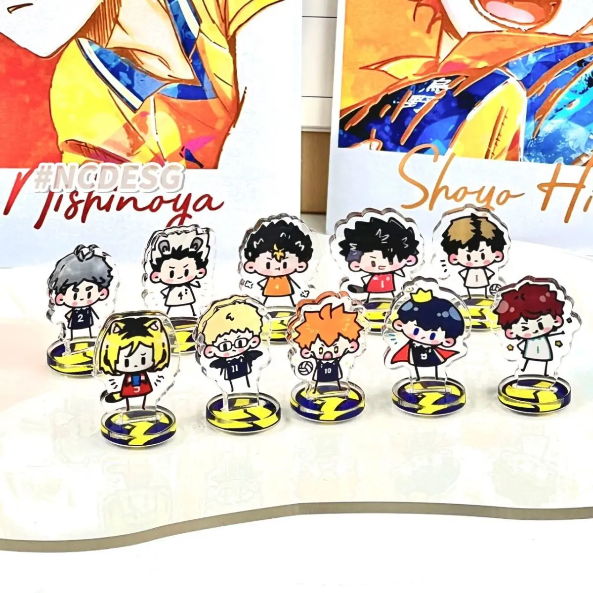 

Anime Haikyuu!! Shoyo Hinata Tobio Kageyama Cosplay Acrylic Mini Standing Sign Indicative Board Decorate Xmas Gift Send Friend