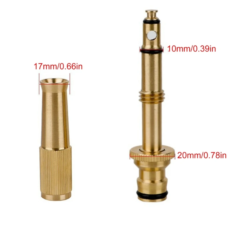スプレーホースノズル交換調整可能な真鍮ノズル洗車用