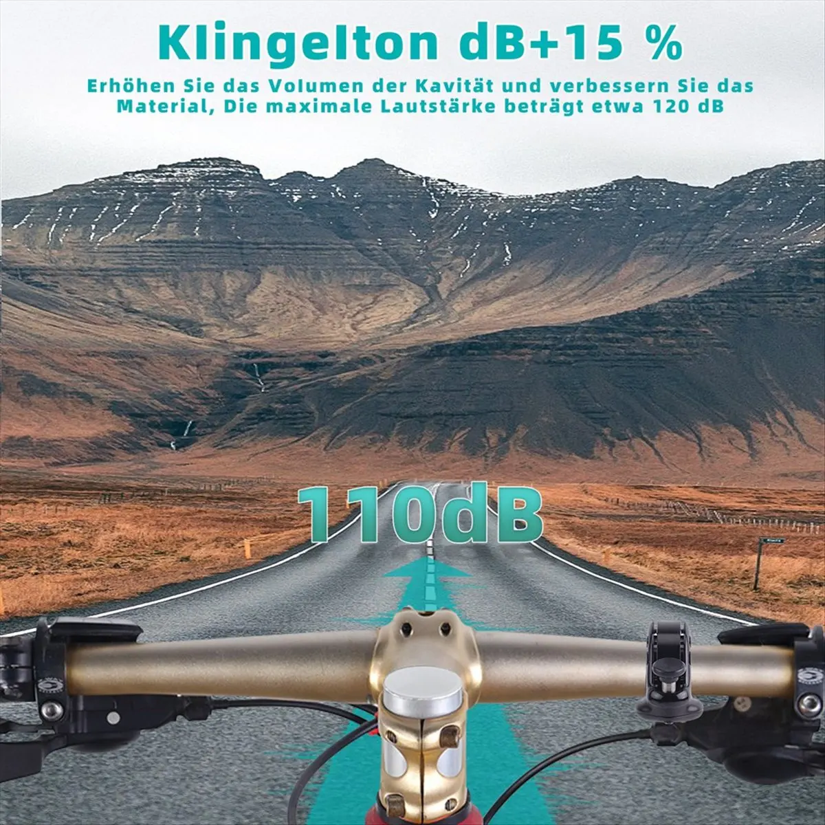 AD45 Mountain Bike Aluminum Bell Hidden in Bell,Waterproof Protective Holder for Case for 22-31. 8mm Handlebars - view 3