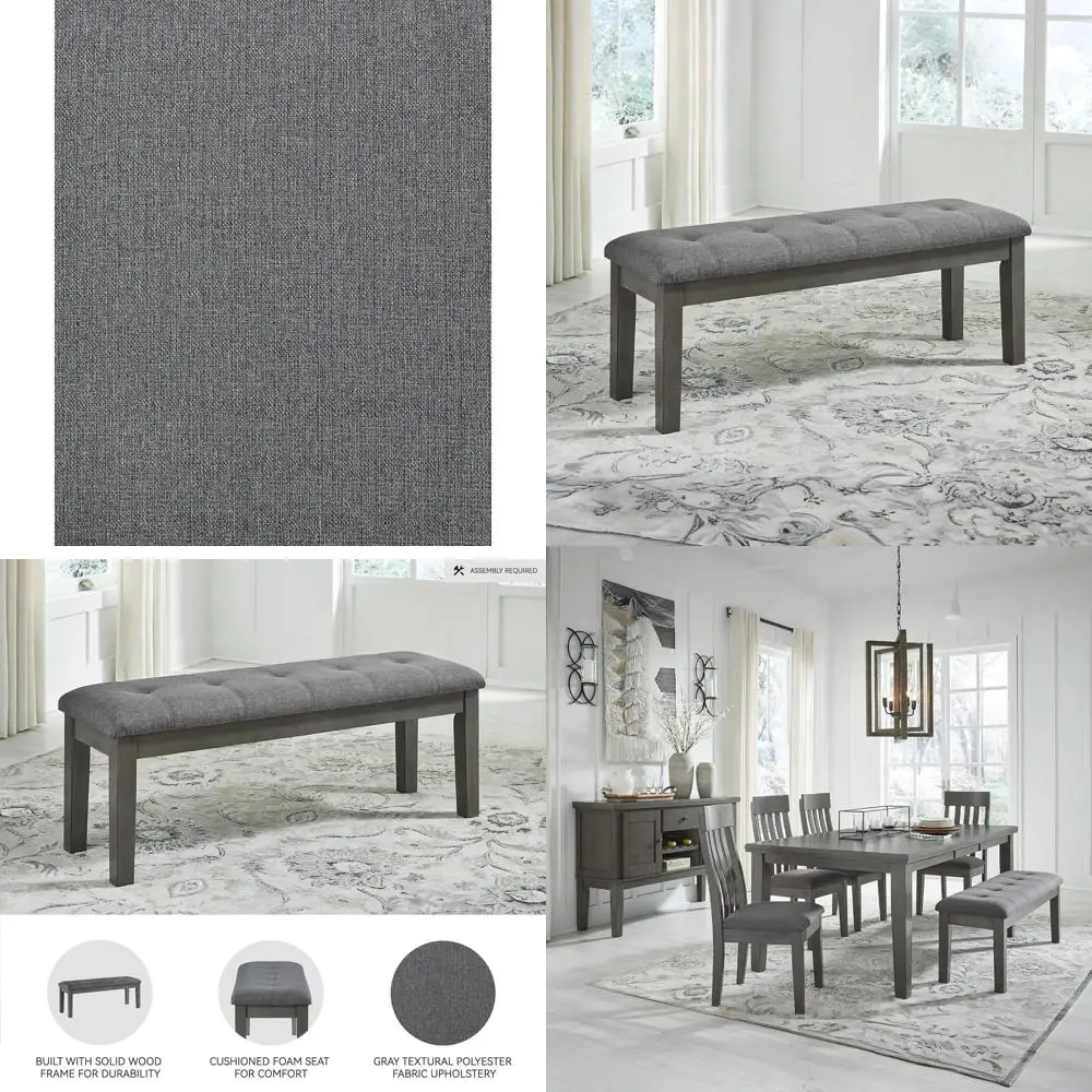 

Ashley Hallanden Фирменная деревенская серая тафтинговая мягкая обеденная скамейка