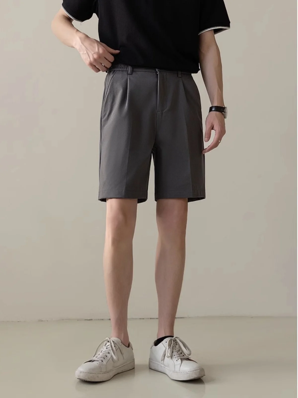 

Мужские летние повседневные брюки-чинос в корейском стиле, прямого кроя, модные, не требующие глажки, молодежная одежда