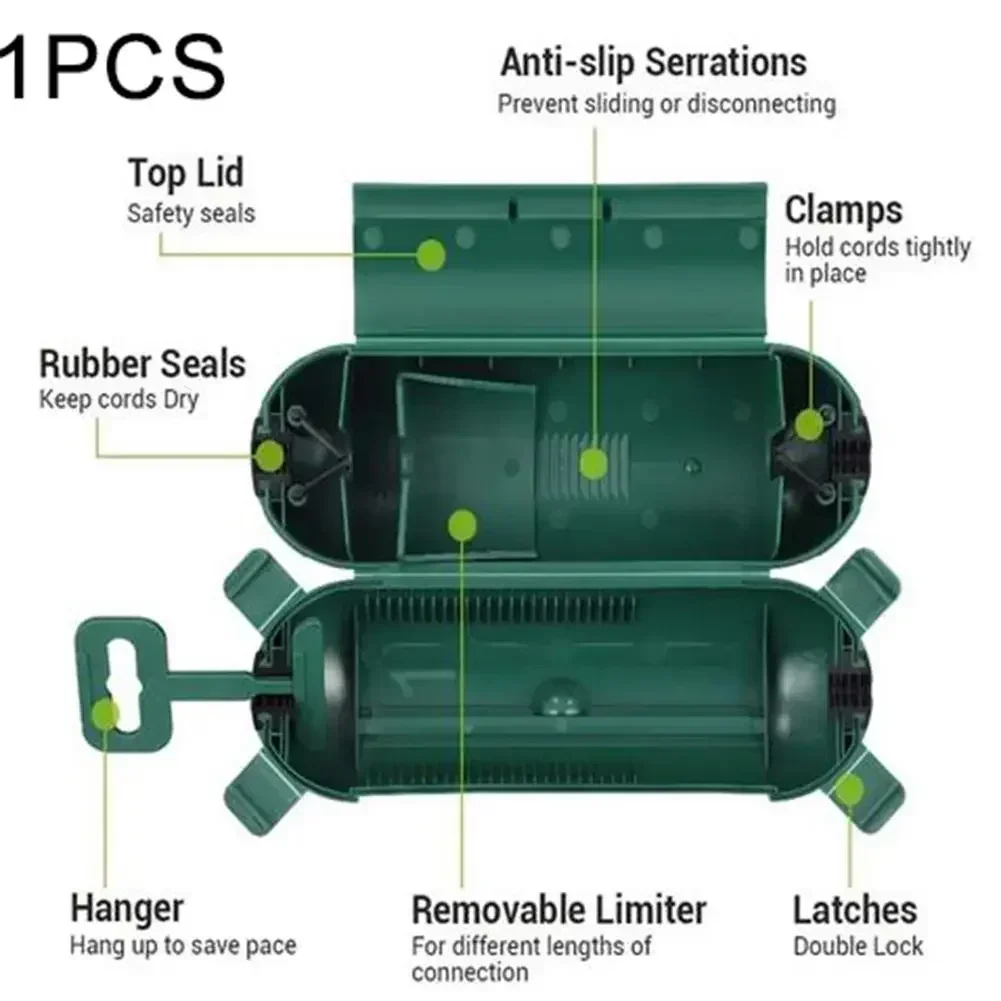 

1 Pcs Cable Storage Box Electrical Extension Cord Safety Cover Outdoor Waterproof Sealed Junction Box Household Organizer