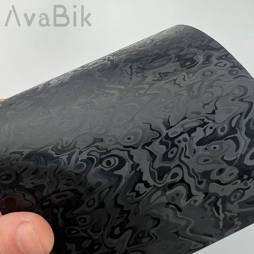

10/50cm x 152/300cm Carbon Fiber Sticker New PET Black Damaskus Carbon Film Motorcycle Modified Film Car Body Tuning Decoration