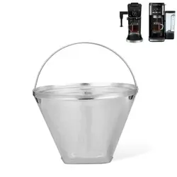 Reusable Coffee Filters for Ninja Coffee Maker，304 Stainless Steel Replacement Permanent Filter for Ninja Dual Brew Pro