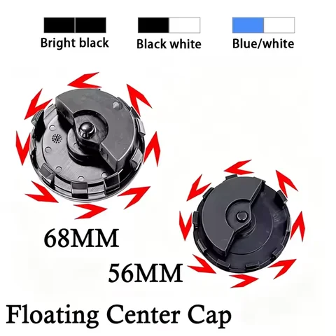 4Pcs 56mm 68mm 3D ABS Dynamic Floating Wheel Center Hub Caps Self-Leveling Rims Trim For G30 G20 G05 G11 F30 F10 E90 E46 E60 G08