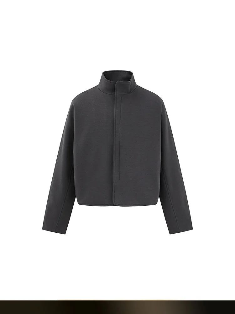 

Мужская повседневная универсальная осенняя куртка NTED в японском ретро-стиле, однотонная, с воротником-стойкой, из смесового хлопка и полиэстера